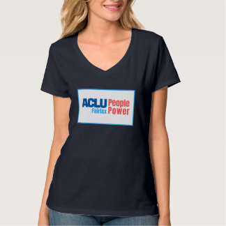 Camiseta O V-Pescoço das mulheres - ACLU PeoplePower