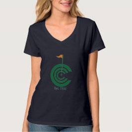 Camiseta O V-Pescoço das mulheres do clube de Colfax