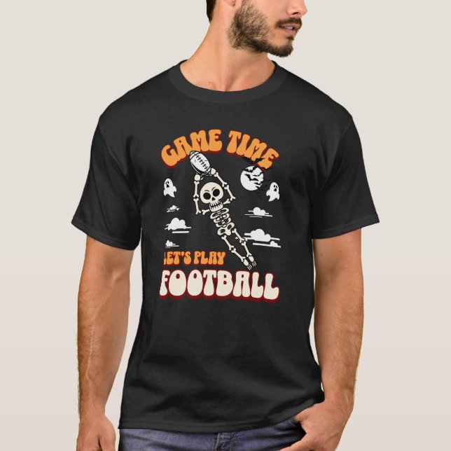 Camiseta O Vamos do Jogo Joga Futebol Halloween Engraçado (Frente)