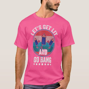 Camiseta O vamos Se Encosta E Vai Bang 4 De Julho Fogo Vint