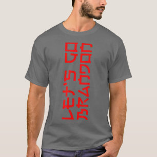 Camiseta O vamos vai Brandon, não é japonês, apenas inclina