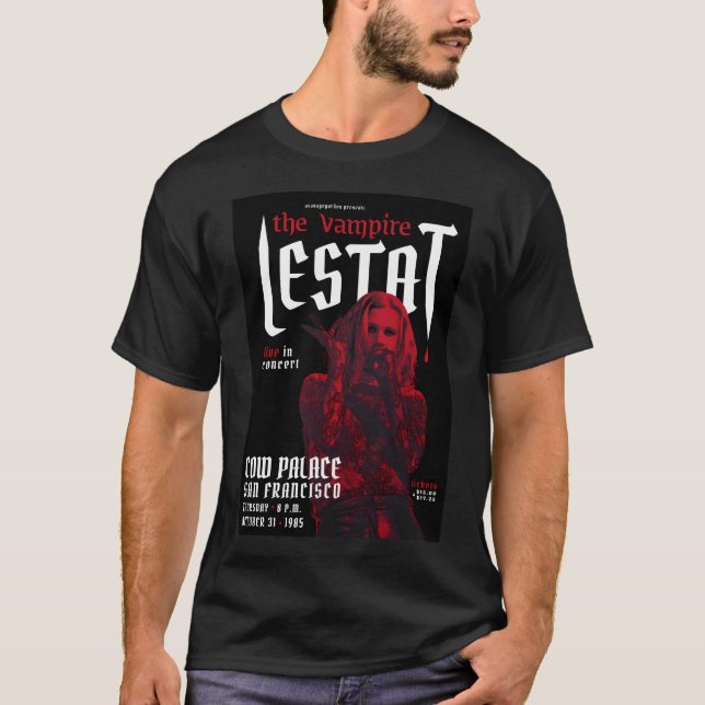Camiseta O Vampiro Lestat Vive No Concert 1985 Fan Poster (Frente)
