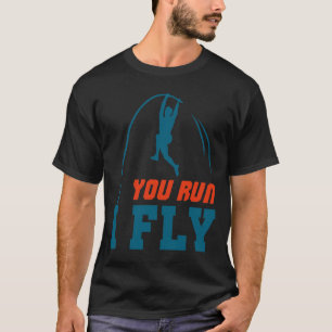 Camiseta O Vault Divertido Levault Saltando Você Corre Eu V