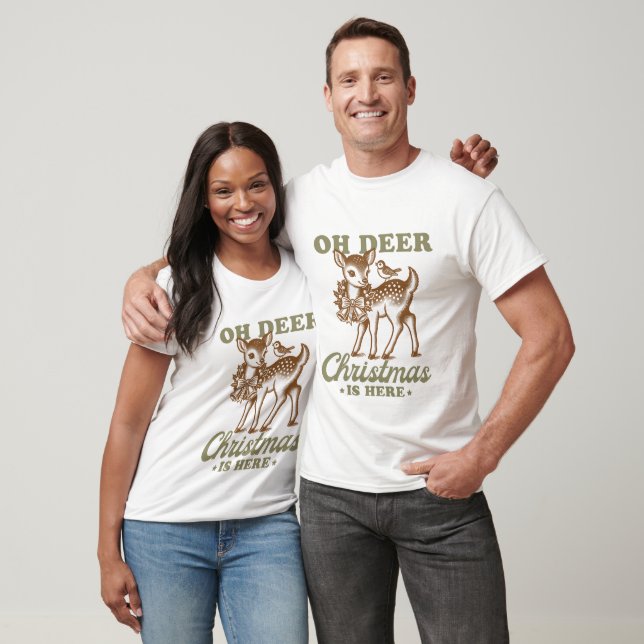 Camiseta Ó Veado, o Natal Chegou - Natal (Unissex)