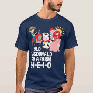 Camiseta O velho MacDonald tinha uma Rhyme de Nursery EIO F