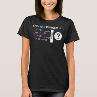 Camiseta O Vencedor É Uma Piada De Festa De Gênero De Bebê