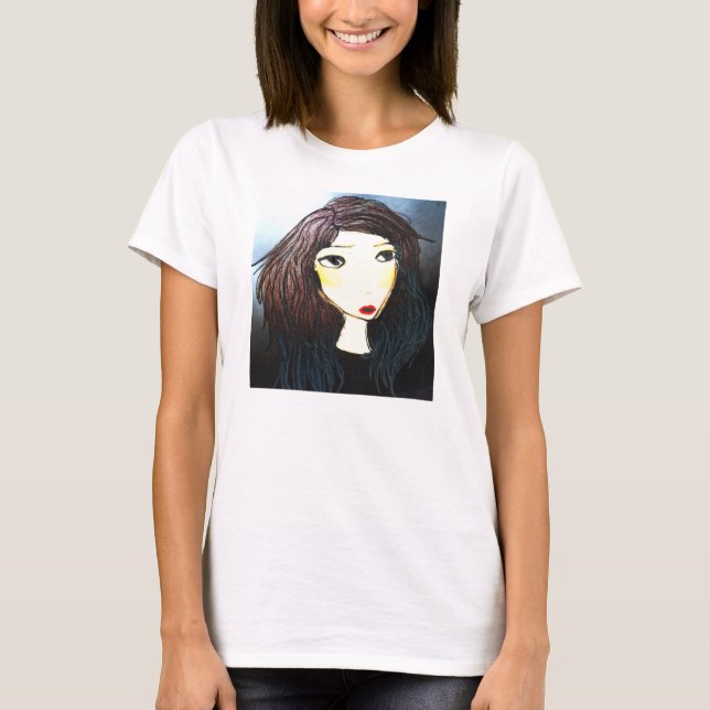 Camiseta O vento golpeado de mantem a mudança (Frente)