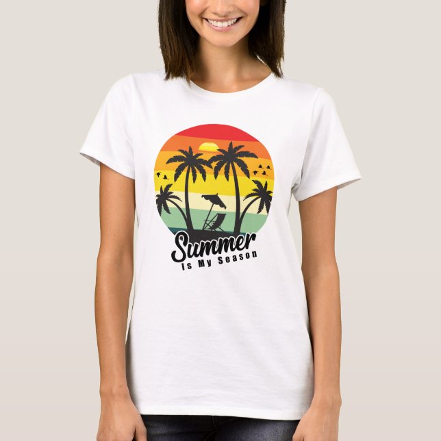 Camiseta o verão é minha estação (Frente)