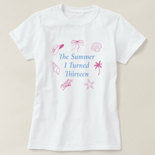 Camiseta O Verão em que Fiz Treze Praia de Conchas