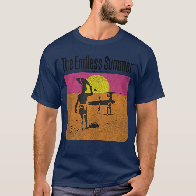 Camiseta O Verão Sem Fim 1966 Filme Clássico de Surf dos An (Frente)