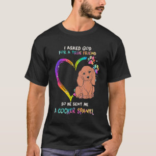 Camiseta O Verdadeiro Amigo Cocker Espanhol Com Cachorro Co