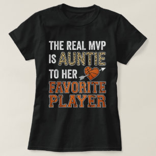 Camiseta O Verdadeiro MVP É a Tia Jogadora Favorita de Basq