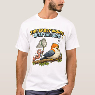 Camiseta O Verme Cedo Ganha o Pássaro
