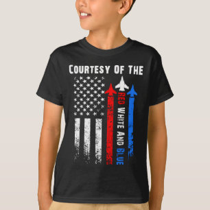 Camiseta O Vermelho Branco E Azul 4 De Julho Patriótico