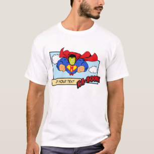 Camiseta O vermelho customizável legal caped o herói cóm