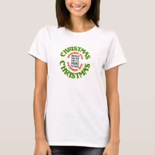 Camiseta O vermelho e o verde Behold Natal citações o 25 