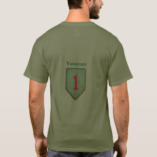 Camiseta ø Vermelho grande 1 Fort Riley da identificação