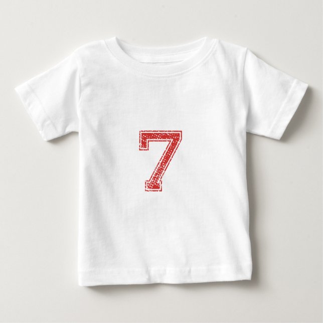 Camiseta O vermelho ostenta Jerzee número 7 (Frente)