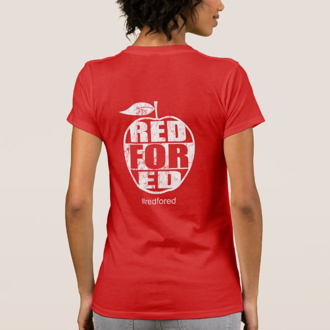 Camiseta O vermelho para Ed #redfored a greve dos (Verso)