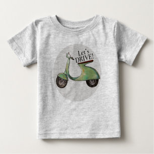 Camiseta O Vespa retro "deixou-nos conduzir "