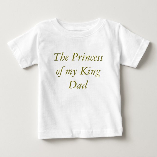 Camiseta O vestido de princesa para bebê (Frente)