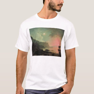 Camiseta O Vesúvio de Posillipo, c.1788 (óleo no painel)