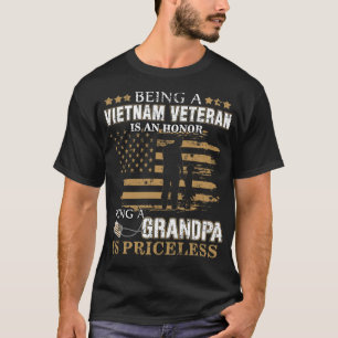 Camiseta O Veterano Vietnã É Um Vovô Honesto E Sem Preç