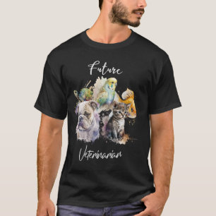 Camiseta O Veterinário Futuro Vet Tech Assistant Intern Say