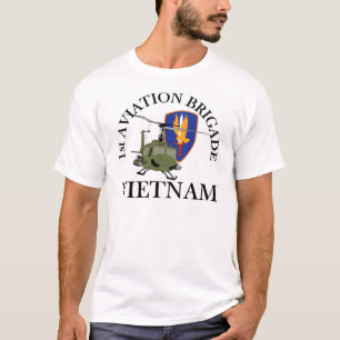 Camiseta ø Veterinário Huey de Vietnam dos Bde dos Avn