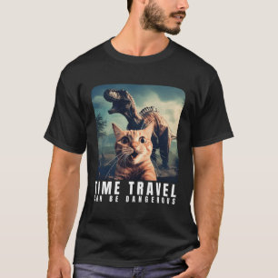 Camiseta O Viagem De Tempo De Execução De Selfie De Gato Lo