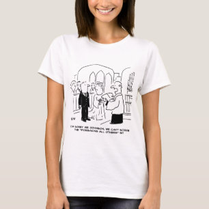 Camiseta O Vicar não consegue esfregar o "abandonando todo