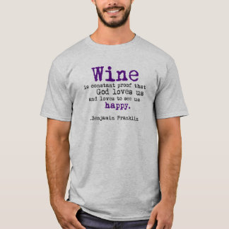 Camiseta O vinho de Benjamin Franklin