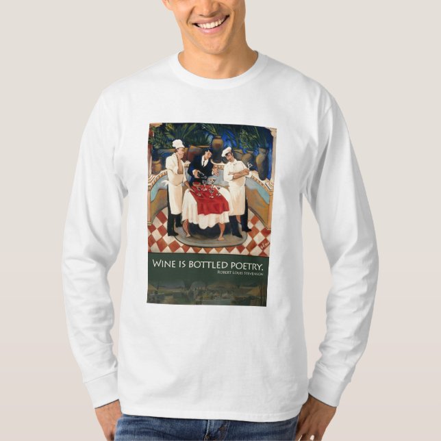 Camiseta O "vinho é poesia engarrafada " (Frente)