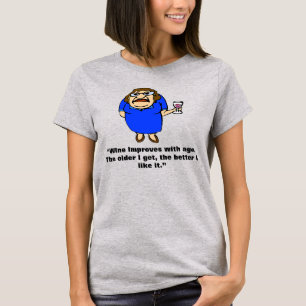 Camiseta O vinho melhora com a idade,