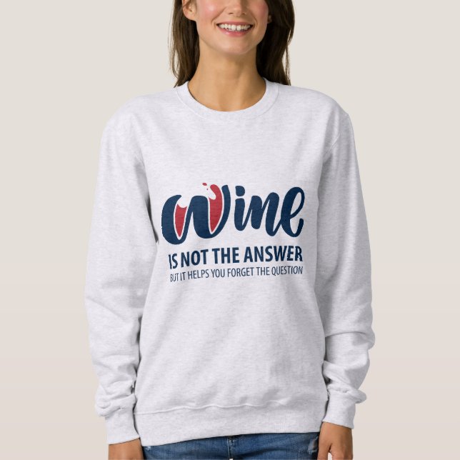 Camiseta O vinho não é a resposta (Frente)