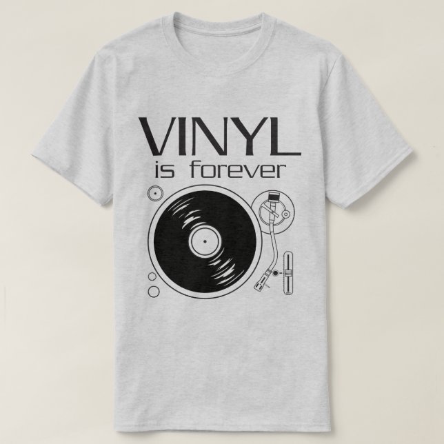 Camiseta O vinil é Forever (Frente do Design)