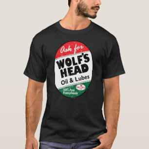 Camiseta O vintage afligido Wolfs o sinal principal