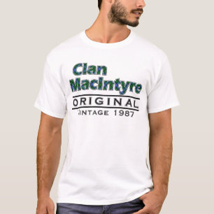 Camiseta O vintage de MacIntyre do clã personaliza seu