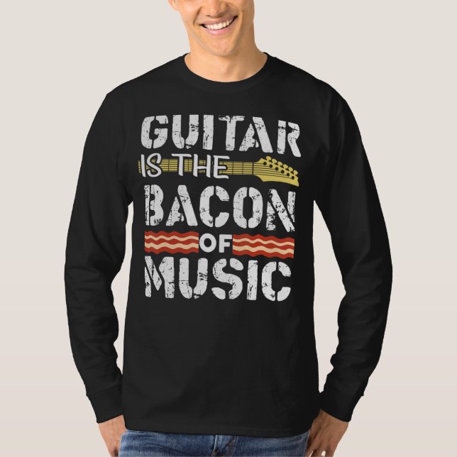 Camiseta O Violão É O Bacon Da Orquestra Musical (Frente)