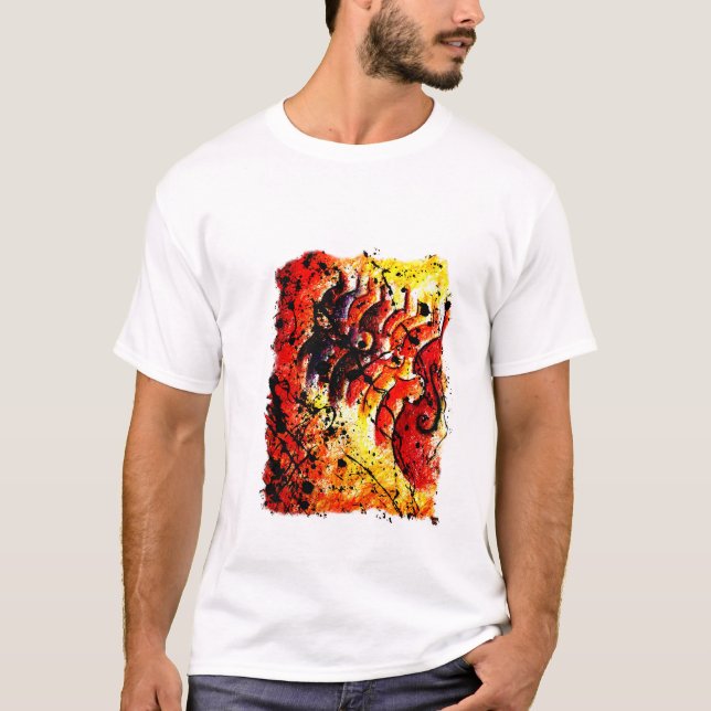 Camiseta o violino vermelho (Frente)