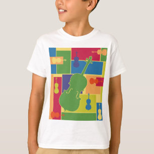 Camiseta O violoncelo Colorblocks caçoa a camisola
