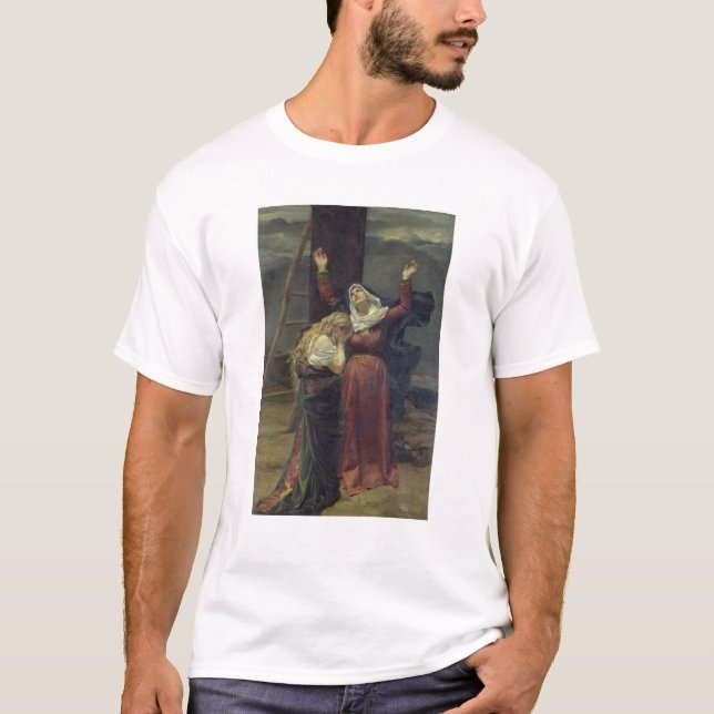Camiseta O Virgin no pé da cruz (Frente)