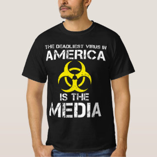 Camiseta O vírus mais mortal da América é a mídia