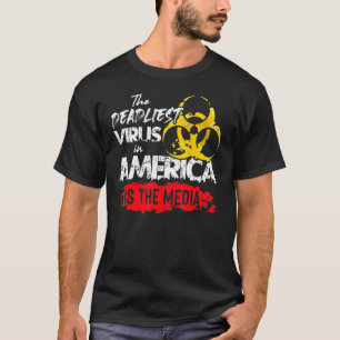 Camiseta O Vírus Mais Morto Na América É O Anti-Mídia