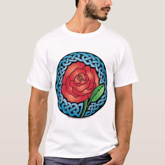 Camiseta O vitral celta aumentou (Frente)