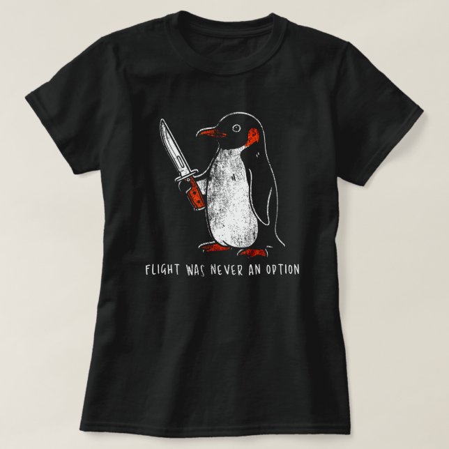 CAMISETA O VOO NUNCA FOI UMA OPÇÃO (Frente do Design)