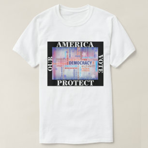 CAMISETA O VOTO DE AMÉRICA PROTEGE NOSSA DEMOCRACIA