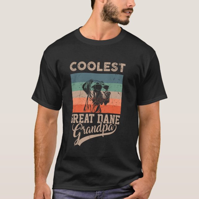 Camiseta O Vovô Dane Mais Legal Oferece Pai Engraçado Cacho (Frente)
