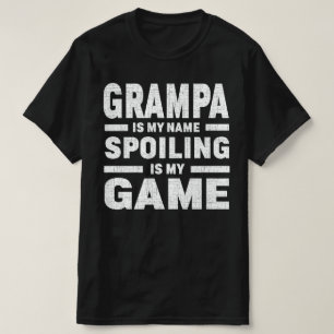 Camiseta O Vovô É O Meu Nome A Estragar É O Meu Jogo Vovô D