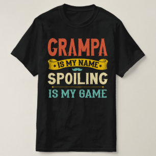 Camiseta O Vovô É O Meu Nome A Estragar É O Meu Jogo Vovô D